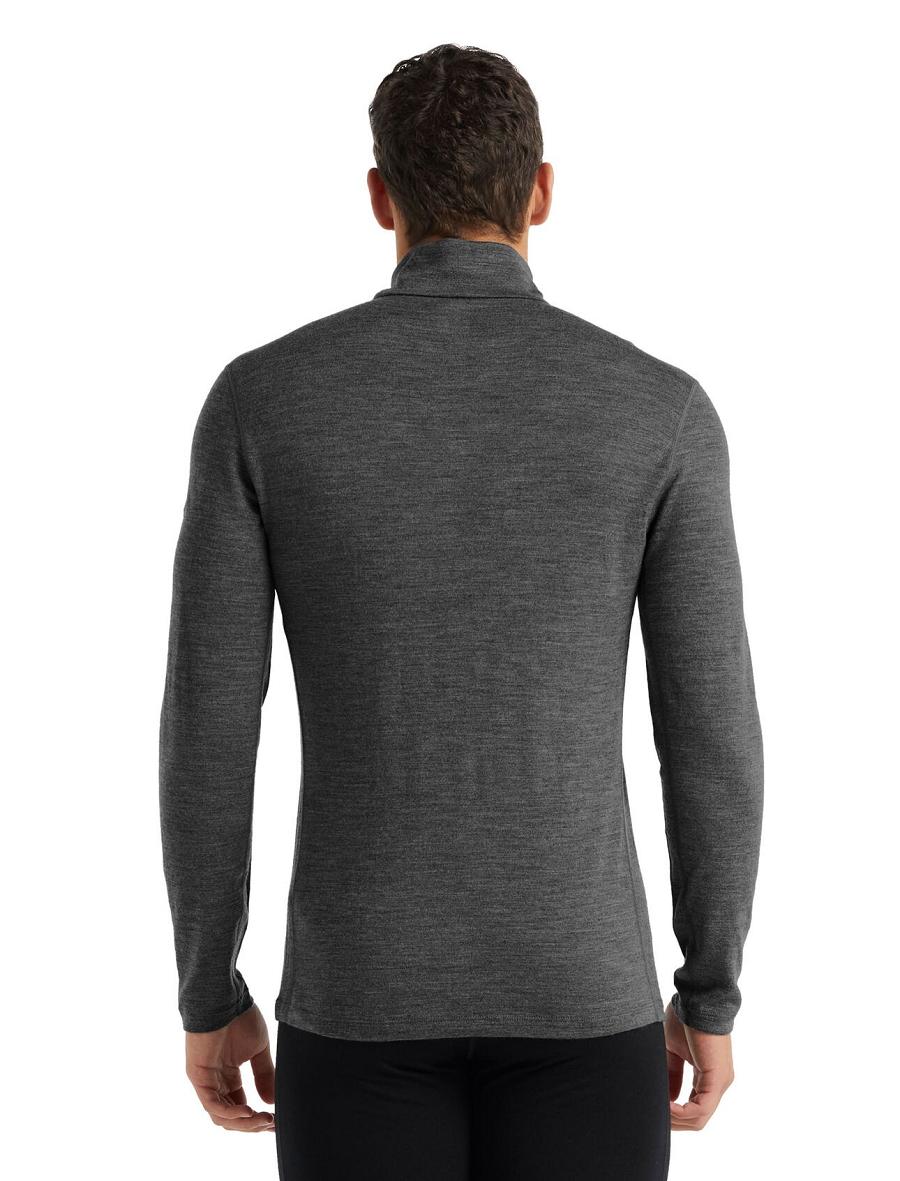 Base Layers Icebreaker Merino 260 Tech Long Sleeve Half Zip Thermal Top Męskie Szare | PL 1561GSOL